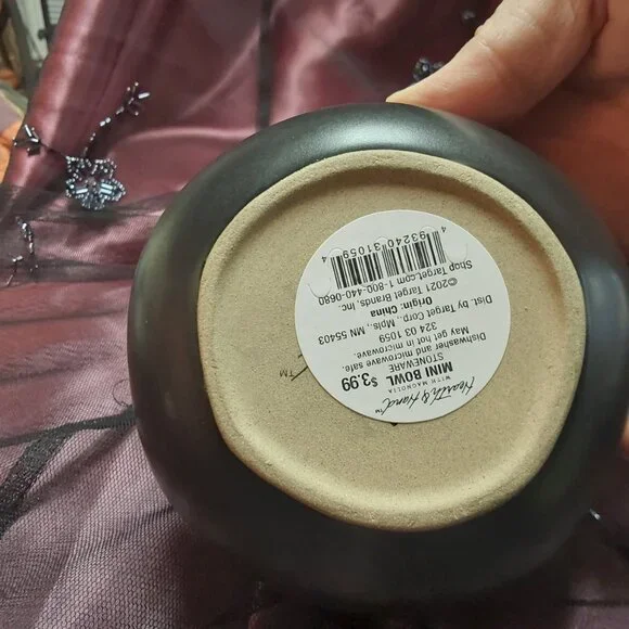 Hearth & Hand 4.5 inch matte glaze black earthenware bowls NWT - Picture 4 of 5